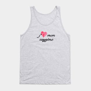 J'aime mon oxygène, logo foncé Tank Top